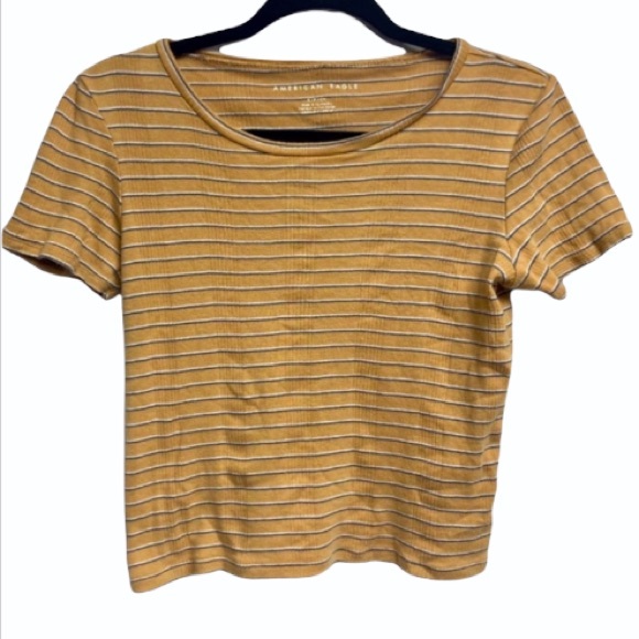 American Eagle Striped Cropped Tee - Picture 3 of 6